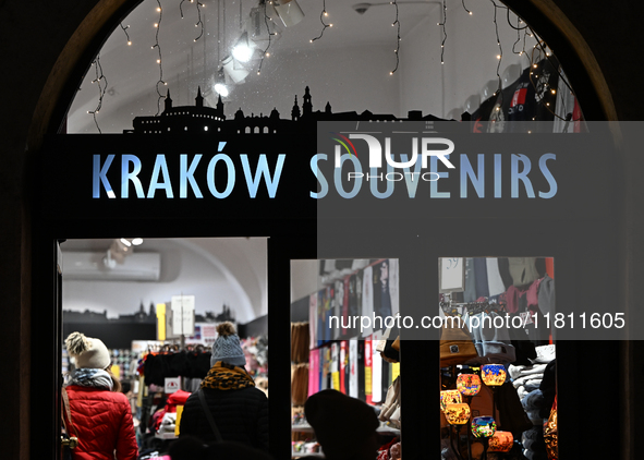 KRAKOW, POLAND - NOVEMBER 21:   
A Krakow souvenir store offering traditional and locally crafted items, on November 21, 2024 in Krakow, Pol...