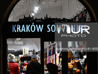 KRAKOW, POLAND - NOVEMBER 21:   
A Krakow souvenir store offering traditional and locally crafted items, on November 21, 2024 in Krakow, Pol...