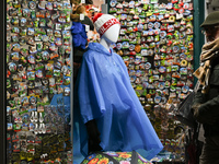 KRAKOW, POLAND - NOVEMBER 21:   
A shop offering souvenirs from Krakow and Poland, seen in Krakow's Old Town, on November 21, 2024 in Krakow...