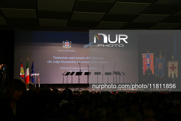 General view of the 30th anniversary of the flood that hits Alessandria and the surrounding municipalities, on november 26, 2024.  