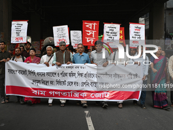 Activists Of Left Democratic Alliance Stage A Protest Rally Demanding Exemplary Punishment For The Attackers On Political Party's Rallies, N...