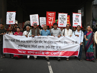 Activists Of Left Democratic Alliance Stage A Protest Rally Demanding Exemplary Punishment For The Attackers On Political Party's Rallies, N...