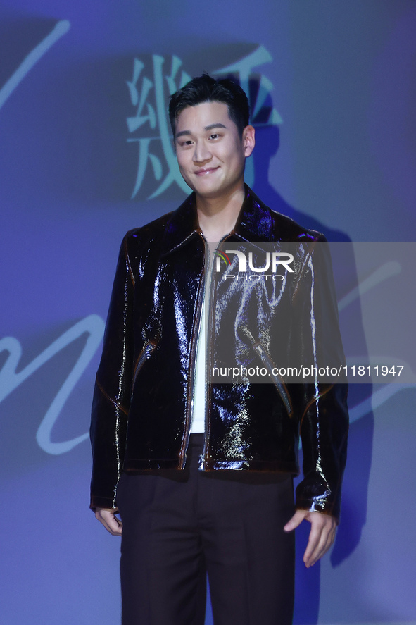 Singer Eric attends a press conference to release his new album in Taipei, Taiwan province, China, on November 26, 2024. 