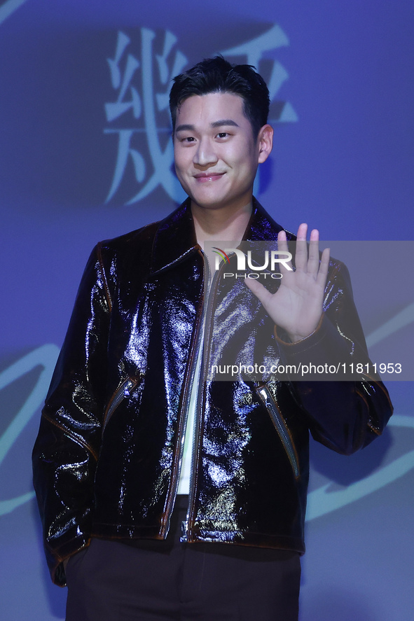 Singer Eric attends a press conference to release his new album in Taipei, Taiwan province, China, on November 26, 2024. 