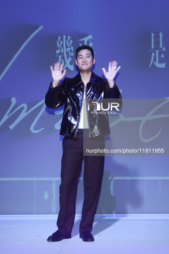 Singer Eric attends a press conference to release his new album in Taipei, Taiwan province, China, on November 26, 2024. 