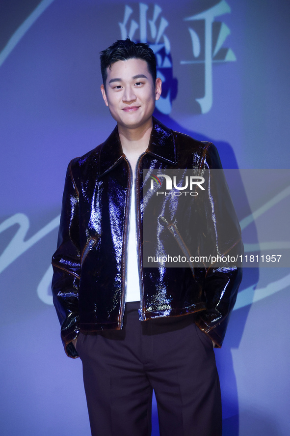 Singer Eric attends a press conference to release his new album in Taipei, Taiwan province, China, on November 26, 2024. 