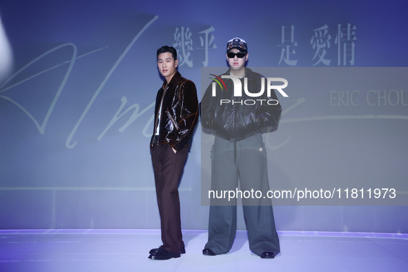 Singer Eric attends a press conference to release his new album in Taipei, Taiwan province, China, on November 26, 2024. 