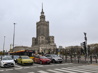 WARSAW, POLAND - NOVEMBER 19:   
The Palace of Culture and Science in Warsaw on a cold November day, on November 19, 2024 in Warsaw, Poland....