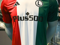 WARSAW, POLAND - NOVEMBER 19:   
The newest Legia Warsaw football jersey displayed at the Adidas store in Warsaw, on November 19, 2024 in Wa...