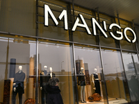 WARSAW, POLAND - NOVEMBER 19:   
The Mango logo displayed at the entrance to a retail store, on November 19, 2024 in Warsaw, Poland. (