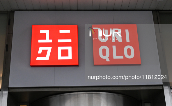 WARSAW, POLAND - NOVEMBER 19:   
The UNIQLO logo displayed at the entrance to a retail store, on November 19, 2024 in Warsaw, Poland. 