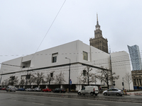 WARSAW, POLAND - NOVEMBER 19:   
A view of the Museum of Modern Art in front of the Palace of Culture and Science, on November 19, 2024 in W...