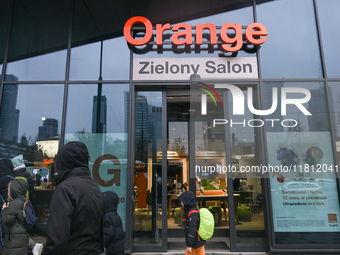 WARSAW, POLAND - NOVEMBER 19:   
The Orange logo displayed at the entrance to a retail store, on November 19, 2024 in Warsaw, Poland. (