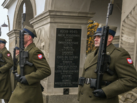 WARSAW, POLAND - NOVEMBER 19:   
The Changing of the Guard at the Tomb of the Unknown Soldier, on November 19, 2024 in Warsaw, Poland. (