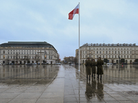 WARSAW, POLAND - NOVEMBER 19:   
The Changing of the Guard at the Tomb of the Unknown Soldier, on November 19, 2024 in Warsaw, Poland. (