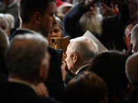 KRAKOW, POLAND - NOVEMBER 24:
Jarosaw Kaczynski, leader of the opposition Law and Justice party, arrives ahead of the nomination of Karol Na...