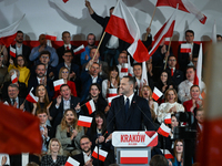 KRAKOW, POLAND - NOVEMBER 24:
Karol Nawrocki, the Law and Justice (PiS) party's candidate for the 2025 presidential election, during his spe...