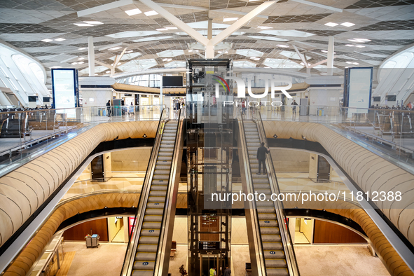 Heydar Aliyev Airport modern architecture is seen in Baku, the capital of Azerbaijan on November 26, 2024. 