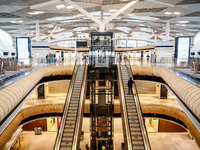 Heydar Aliyev Airport modern architecture is seen in Baku, the capital of Azerbaijan on November 26, 2024. (