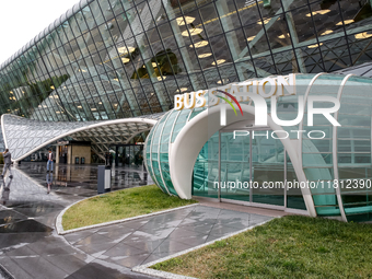 Heydar Aliyev Airport modern architecture is seen in Baku, the capital of Azerbaijan on November 26, 2024. (