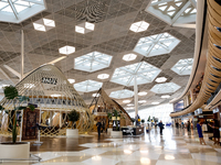 Heydar Aliyev Airport modern architecture is seen in Baku, the capital of Azerbaijan on November 26, 2024. (