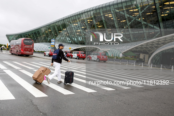 Heydar Aliyev Airport modern architecture is seen in Baku, the capital of Azerbaijan on November 26, 2024. 