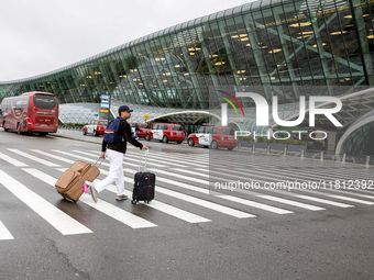 Heydar Aliyev Airport modern architecture is seen in Baku, the capital of Azerbaijan on November 26, 2024. (