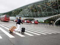 Heydar Aliyev Airport modern architecture is seen in Baku, the capital of Azerbaijan on November 26, 2024. (