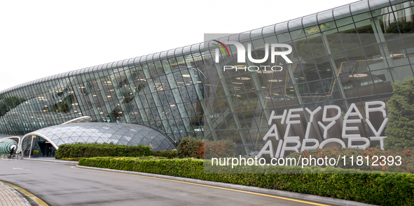 Heydar Aliyev Airport modern architecture is seen in Baku, the capital of Azerbaijan on November 26, 2024. 