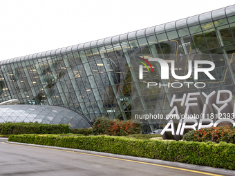 Heydar Aliyev Airport modern architecture is seen in Baku, the capital of Azerbaijan on November 26, 2024. (