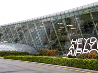 Heydar Aliyev Airport modern architecture is seen in Baku, the capital of Azerbaijan on November 26, 2024. (