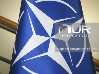 A NATO flag is pictured in Warsaw, Poland, on November 26, 2024. (