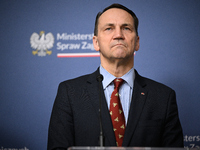 Polish FM Radoslaw Sikorski is seen at the Ministry of Foreign Affairs in Warsaw, Poland on 26 November, 2024. (