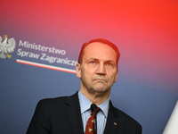 Polish FM Radoslaw Sikorski is seen at the Ministry of Foreign Affairs in Warsaw, Poland on 26 November, 2024. (