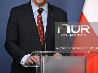 Polish FM Radoslaw Sikorski is seen at the Ministry of Foreign Affairs in Warsaw, Poland on 26 November, 2024. (