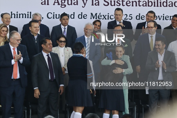 Claudia Sheinbaum Pardo, President of Mexico, participates in the National Agreement for the Human Right to Water and Sustainability at the...