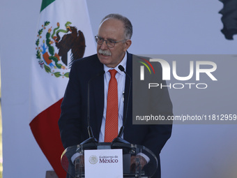 Julio Berdegue, Secretary of Agriculture and Rural Development, speaks during the National Agreement for the Human Right to Water and Sustai...