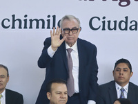 Ruben Rocha Moya, Governor of Sinaloa, participates in the National Agreement for the Human Right to Water and Sustainability at the Ecologi...