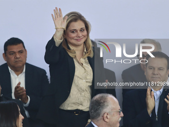 Maria Eugenia Campos, Governor of Chihuahua, participates in the National Agreement for the Human Right to Water and Sustainability at the E...