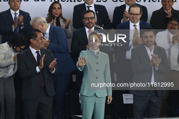 Claudia Sheinbaum Pardo, President of Mexico, participates in the National Agreement for the Human Right to Water and Sustainability at the...