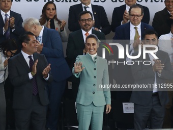 Claudia Sheinbaum Pardo, President of Mexico, participates in the National Agreement for the Human Right to Water and Sustainability at the...