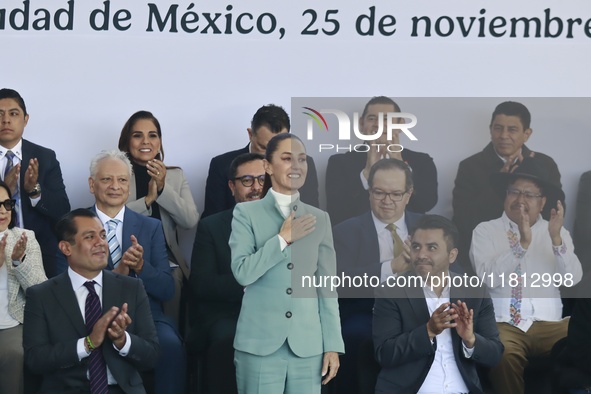 Claudia Sheinbaum Pardo, President of Mexico, participates in the National Agreement for the Human Right to Water and Sustainability at the...