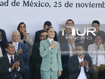 Claudia Sheinbaum Pardo, President of Mexico, participates in the National Agreement for the Human Right to Water and Sustainability at the...