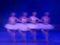 Ballet dancers perform in 'Swan Lake' at the Linkoping Concert & Congress in Linkoping, Sweden, on November 26, 2024. ''Swan Lake'' is synon...