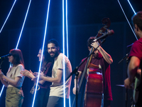 Portuguese singer-songwriter Salvador Sobral performs in the Sugia room at Casa da Musica in Porto, Portugal, on November 26, 2024. (