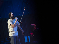 Portuguese singer-songwriter Salvador Sobral performs in the Sugia room at Casa da Musica in Porto, Portugal, on November 26, 2024. (