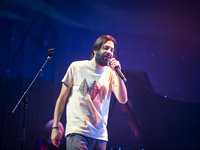 Portuguese singer-songwriter Salvador Sobral performs in the Sugia room at Casa da Musica in Porto, Portugal, on November 26, 2024. (