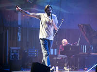 Portuguese singer-songwriter Salvador Sobral performs in the Sugia room at Casa da Musica in Porto, Portugal, on November 26, 2024. (