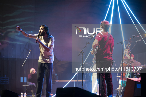 Portuguese singer-songwriter Salvador Sobral performs in the Sugia room at Casa da Musica in Porto, Portugal, on November 26, 2024. 