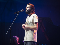 Portuguese singer-songwriter Salvador Sobral performs in the Sugia room at Casa da Musica in Porto, Portugal, on November 26, 2024. (